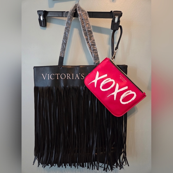 Victoria's Secret Handbags - Victoria's Secret Large Fringe Bag With Wristlet